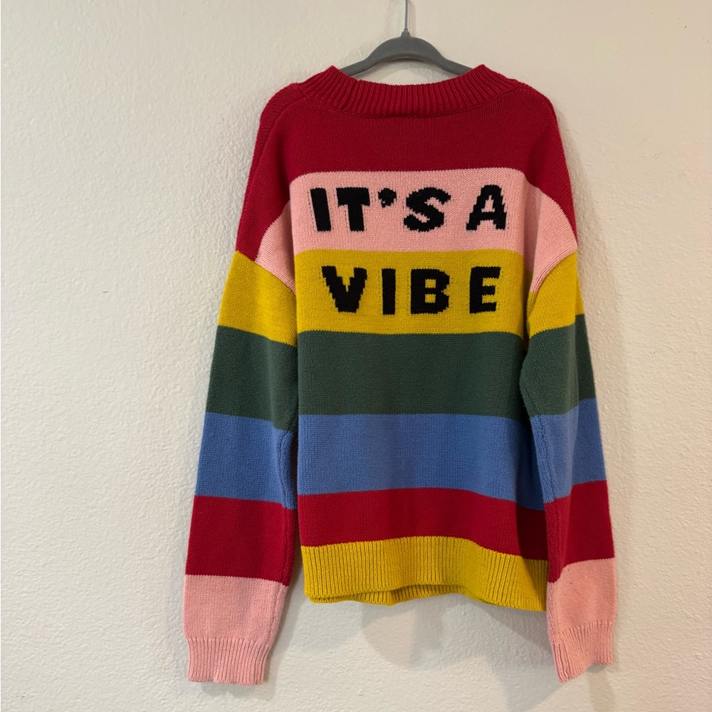 Kids Colorblock Stripe Sweater - "It's A Vibe" Knit Jumper